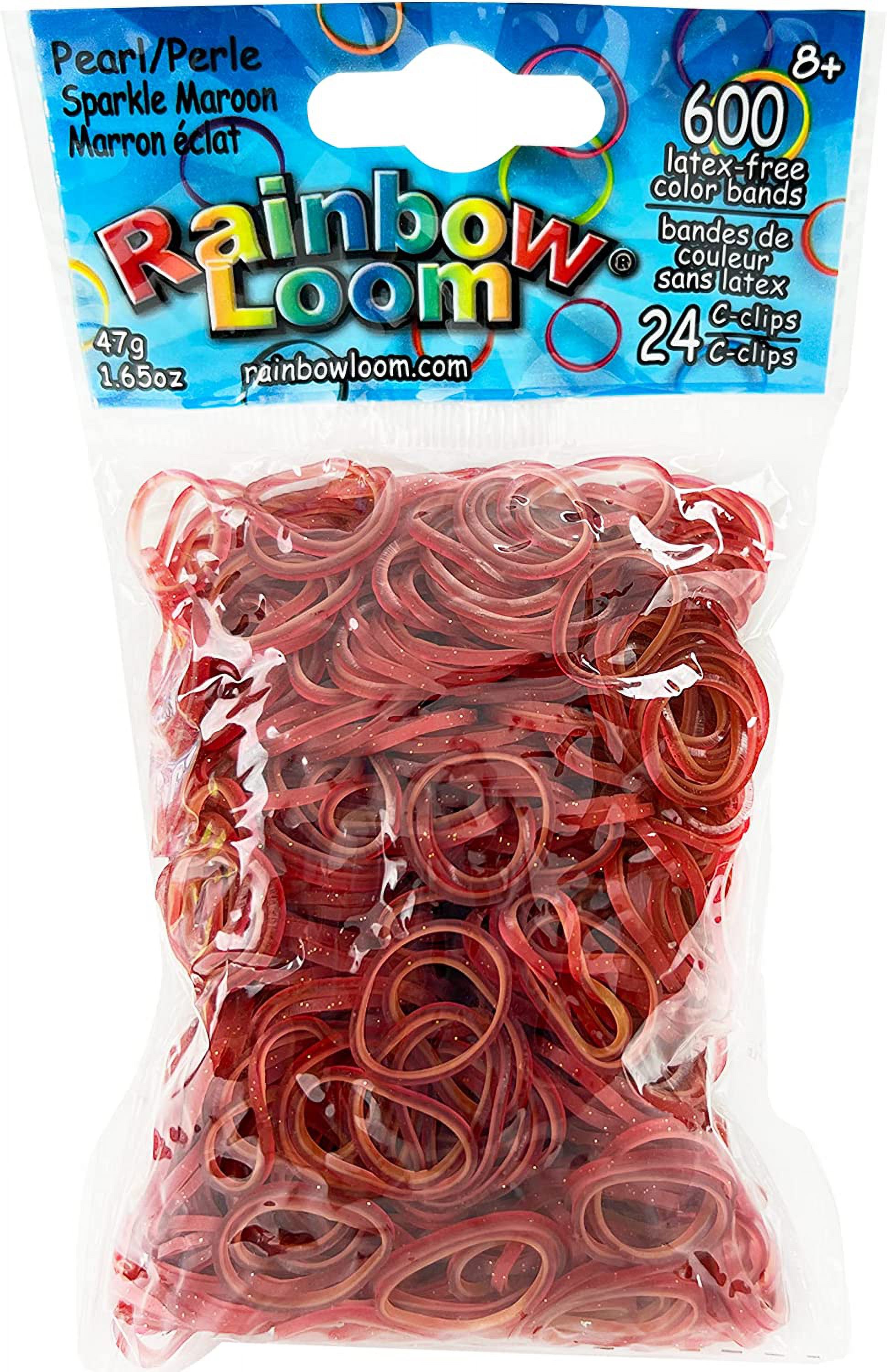 Rainbow Loom Pearl Sparkle Maroon Rubber Bands Refill Pack [600 ct]